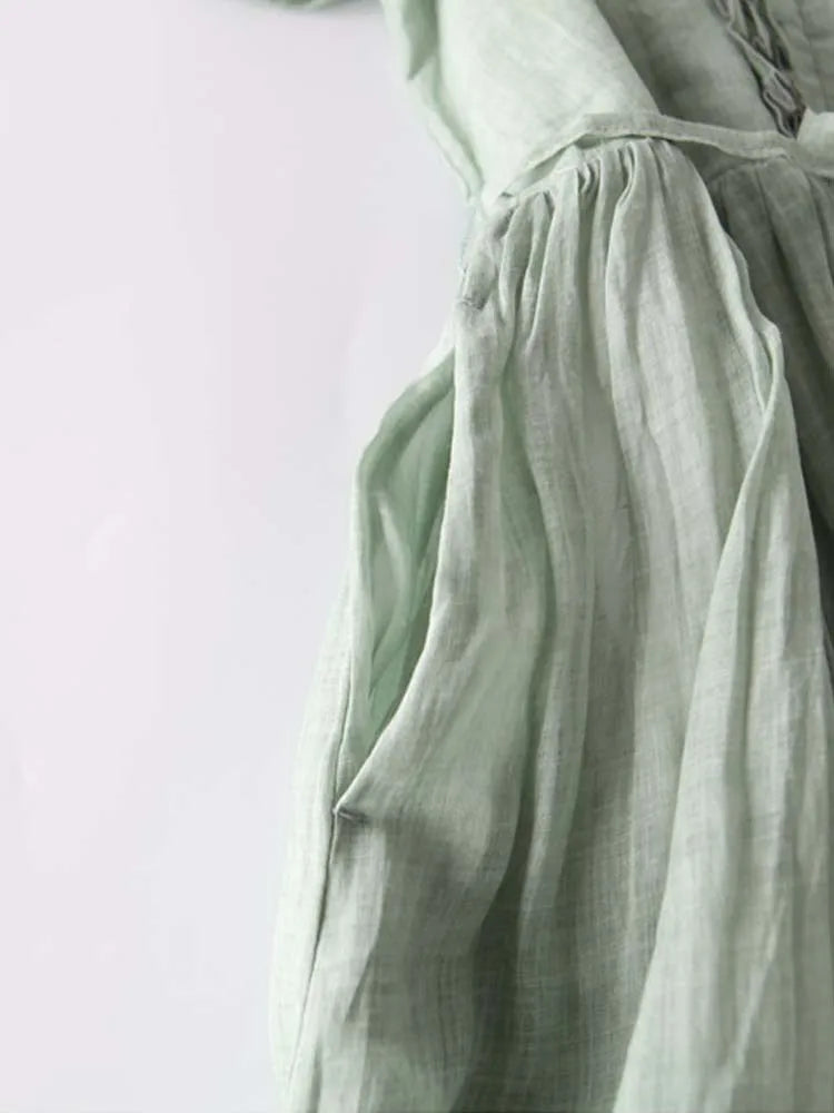 Lithumi - Vestido Largo de Lino