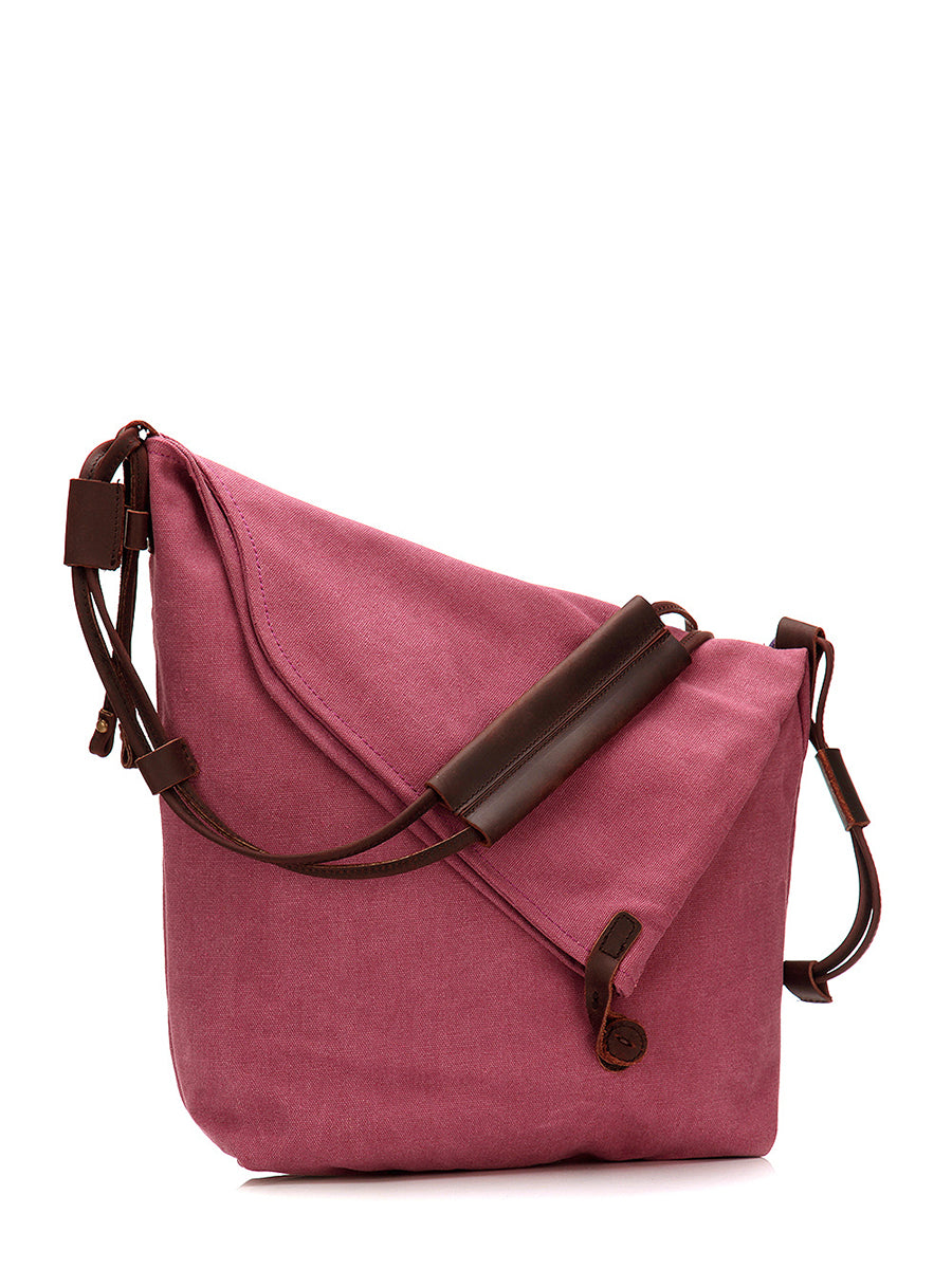 Liraine - Bolso Bandolera De Lona Y Piel