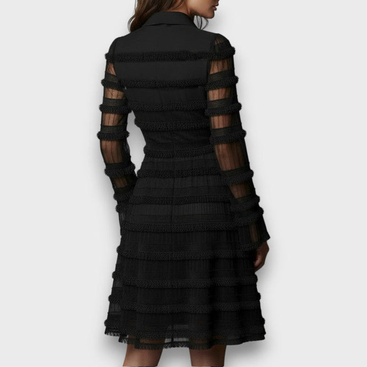 Myla - Vestido midi Transparente con Flecos