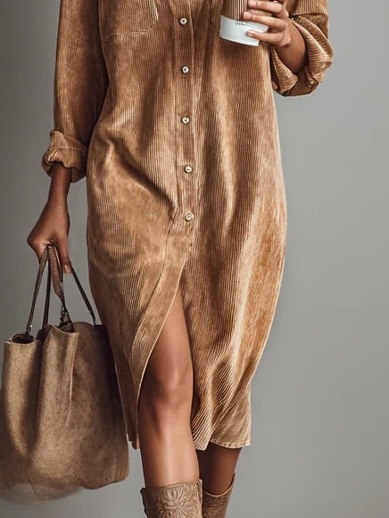 Zilke - Vestido Camisero Con Bolsillos Delanteros
