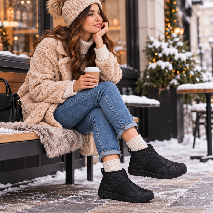 Hellien - Zapatos De Invierno Con Forro Polar