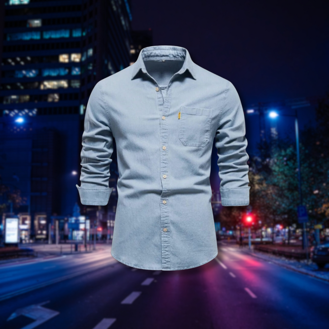 Norvin - Elegante Camisa Vaquera Corte Entallado