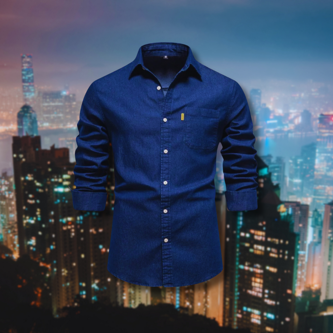 Norvin - Elegante Camisa Vaquera Corte Entallado