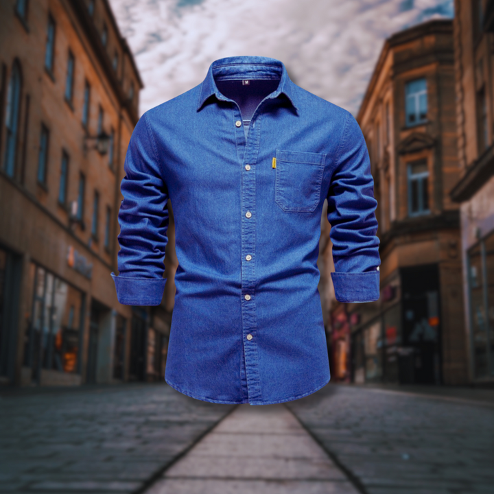 Norvin - Elegante Camisa Vaquera Corte Entallado
