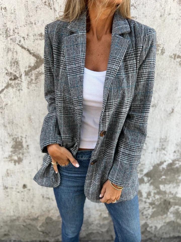 Basia - Elegante Chaqueta De Invierno a Cuadros