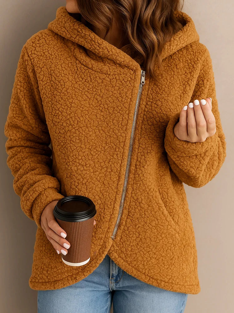 Wendie - Sudadera Con Capucha y Cremallera De Felpa Sherpa