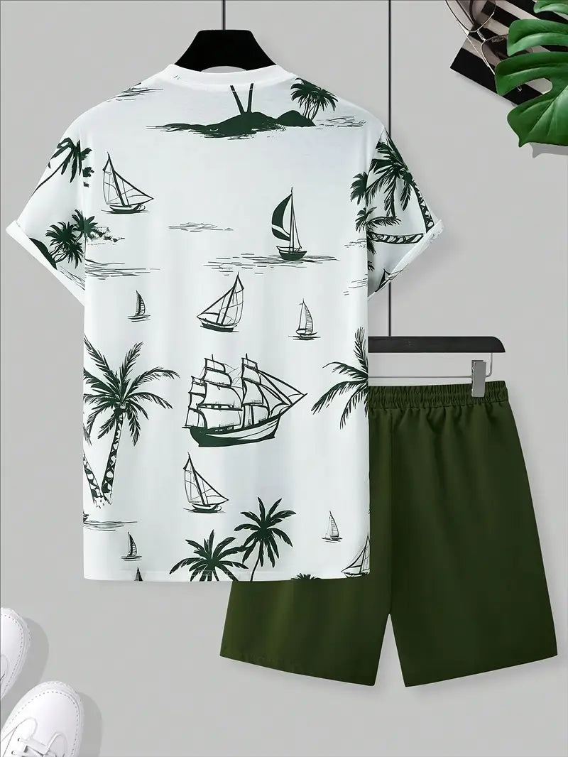 Barea - Elegante Verano Dos Piezas Impreso Set