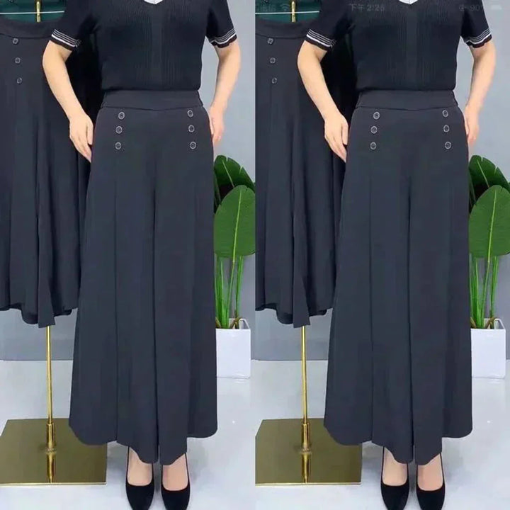 Malou - Elegante Pantalón de Pata Ancha Plisado