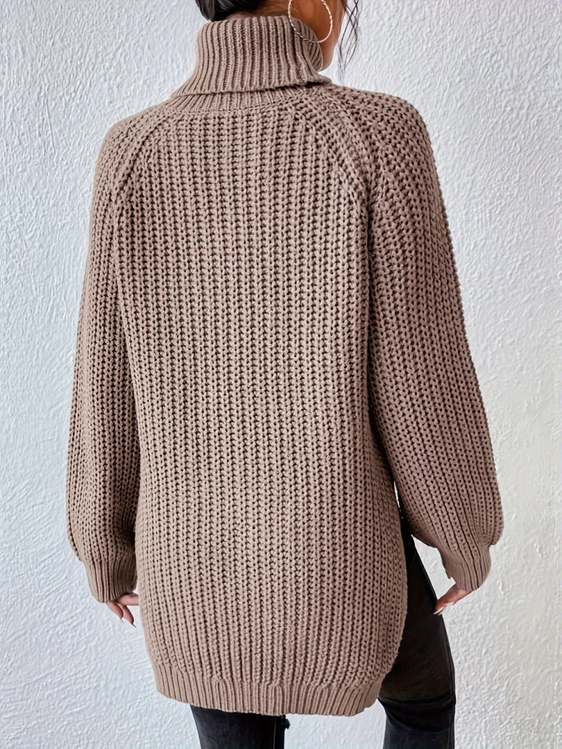 Felina - Jersey De Cuello Alto De Punto Y Manga Larga