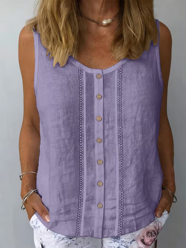 Elaris - Camiseta Sin Mangas Con Cuello Redondo