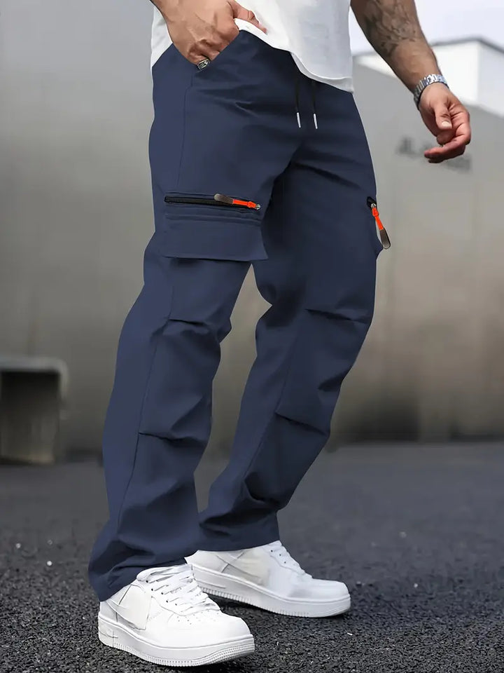 Thaddeus - Pantalones Carga Informales Con Cordón En La Cintura