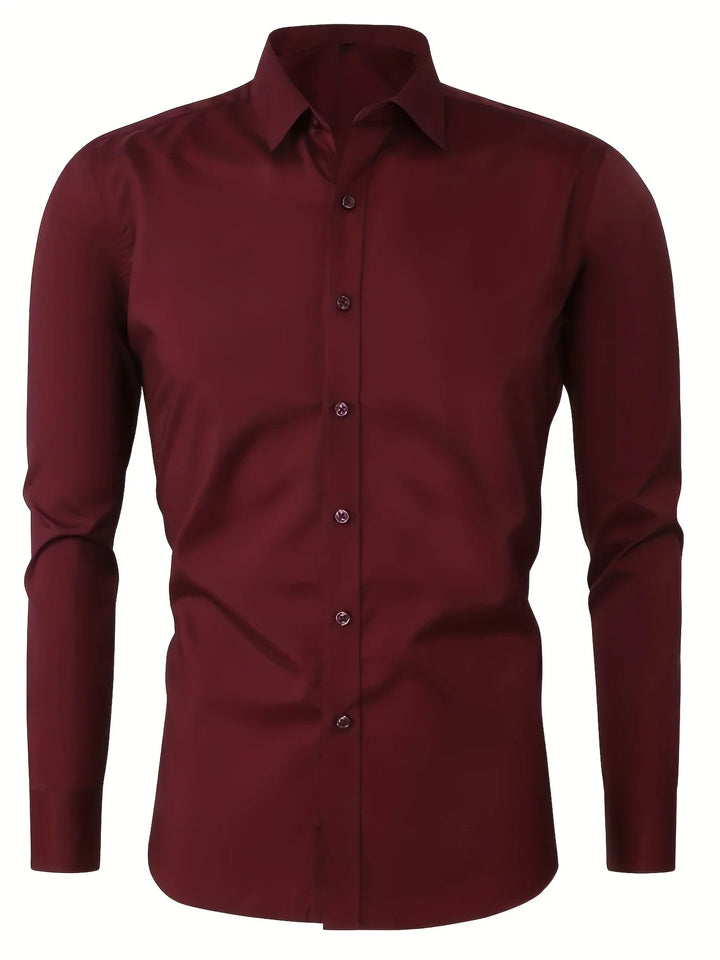 Byron - Elegante Camisa De Manga Larga Con Btones
