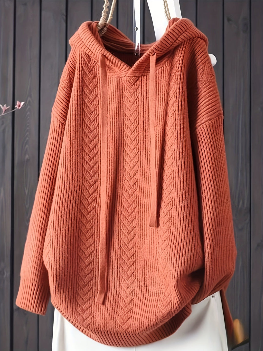 Genivee - Sudadera Con Capucha De Punto Manga Larga Informal
