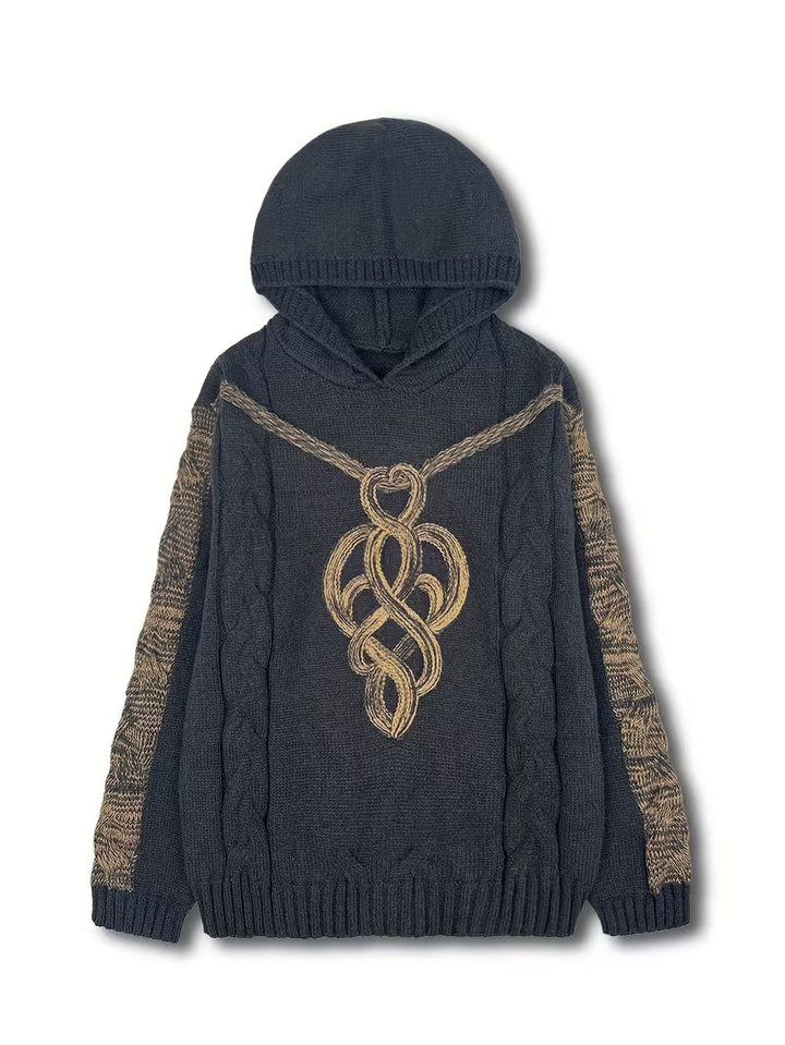 Cypriana - Elegante Jersey De Punto Con Capucha