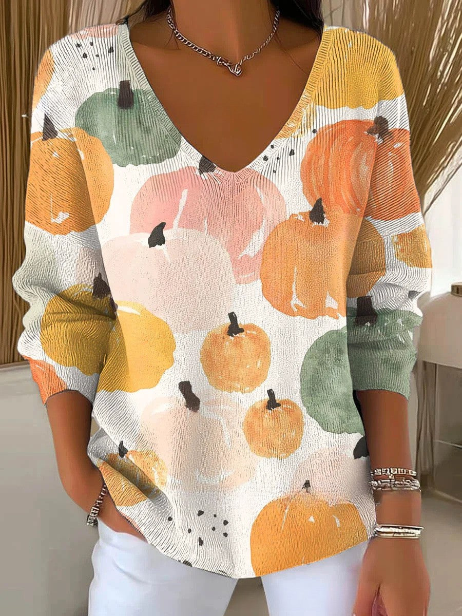 Philana – Jersey Colorido Con Cuello En V