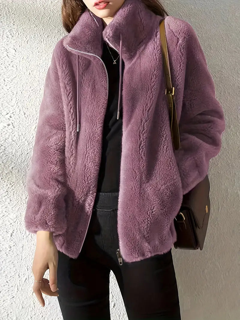 Maliza - Elegante Chaqueta De Lana Peluda