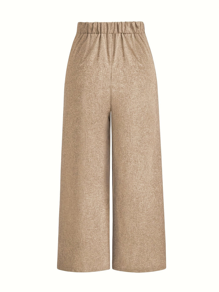 Nmelda - Pantalones De Cintura Alta y Pierna Ancha