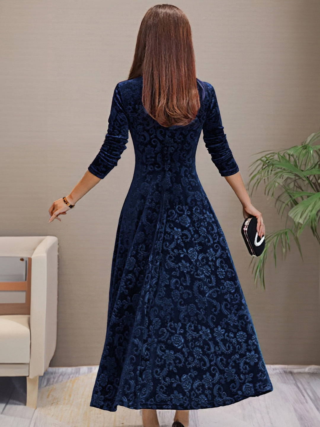 Eluned - Elegante Vestido De Fiesta De Terciopelo