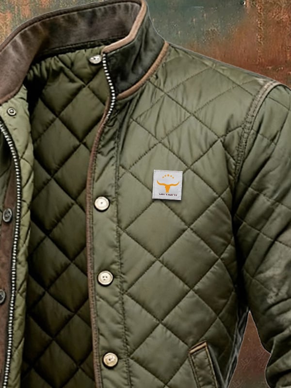 Jaspreet - Chaqueta Acolchada Retro Con Cremallera
