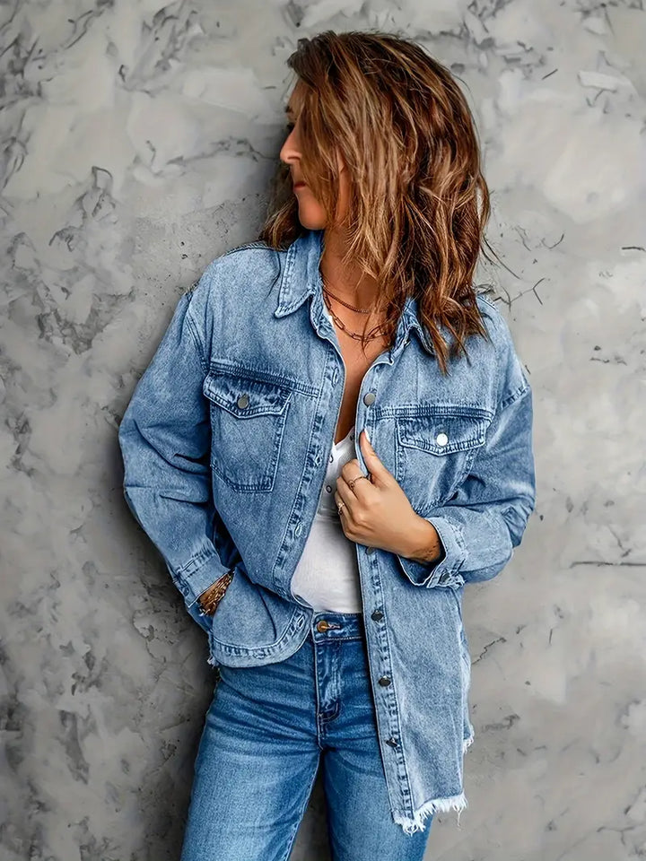 Malika - Chaqueta Vaquera De Manga Larga