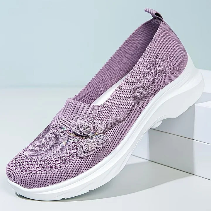 Leetha - Mocasines Bordados Con Mariposas