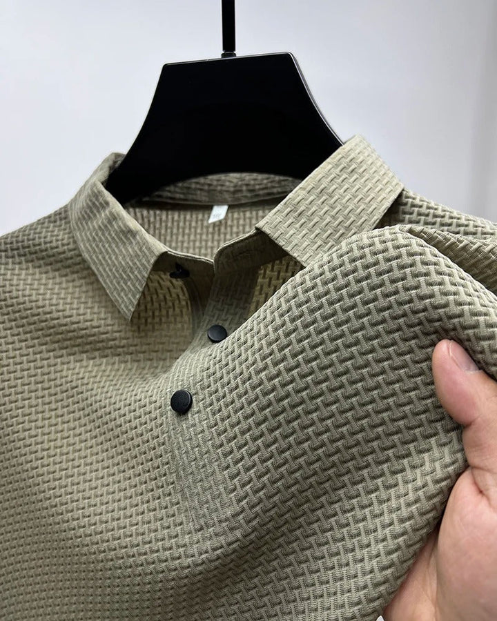 Prestigio - Polo Elástico de Manga Corta Camisa