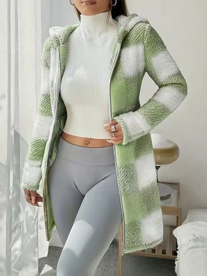 Tissaia - Chaqueta Con Capucha y Cremallera Elegante