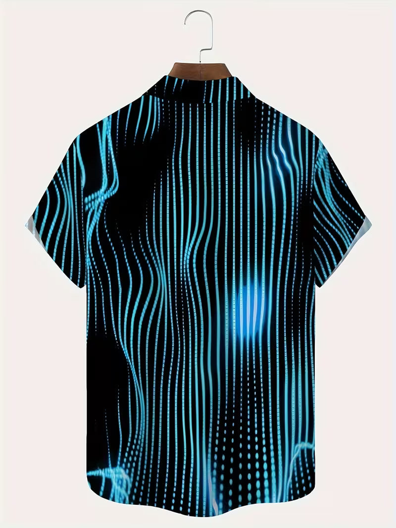Ludwig - Camisa Informal Con Estampado De Rayas Artísticas