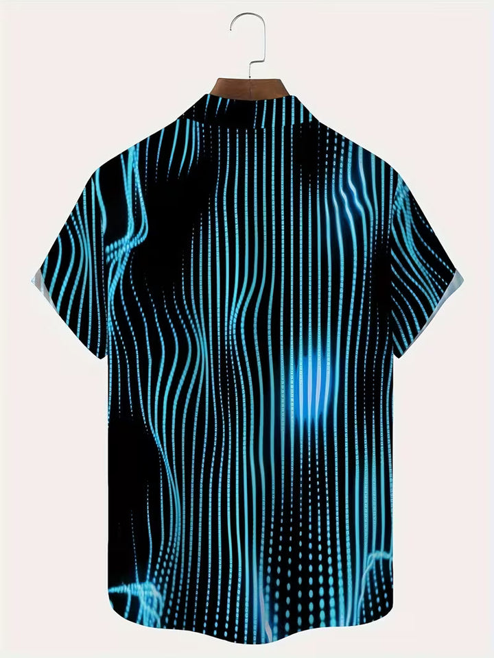 Ludwig - Camisa Informal Con Estampado De Rayas Artísticas