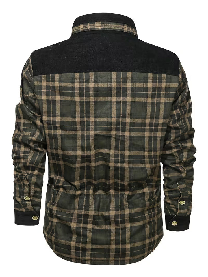 Kerrik - Chaqueta a Cuadros Con Solapas Y Forro De Felpa