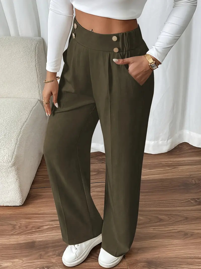 Orvella - Cómodos Pantalones Anchos Con Bolsillos
