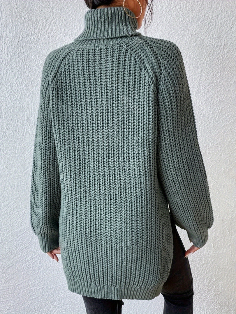 Felina - Jersey De Cuello Alto De Punto Y Manga Larga