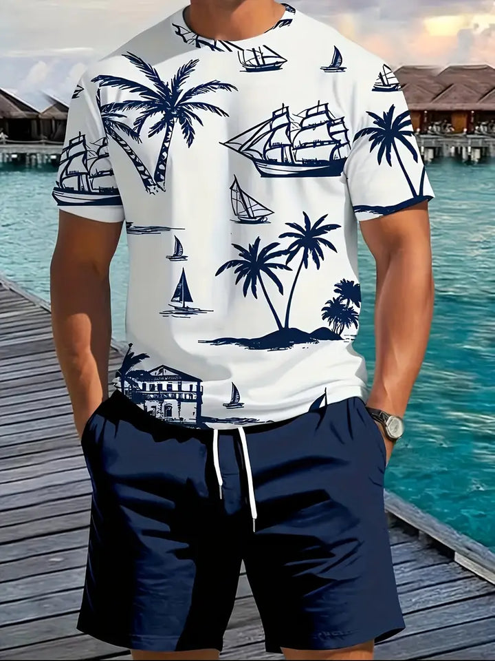 Barea - Elegante Verano Dos Piezas Impreso Set