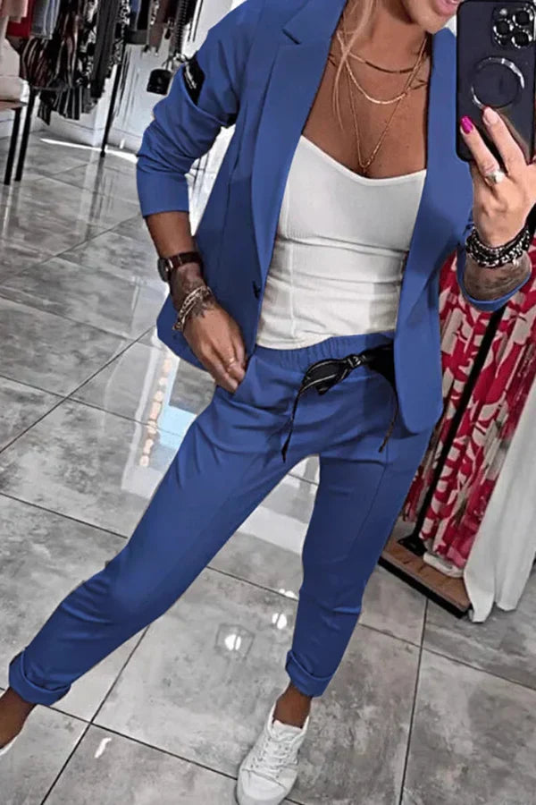 Jocelyne - Elegante Conjunto De Blázer Pantalones