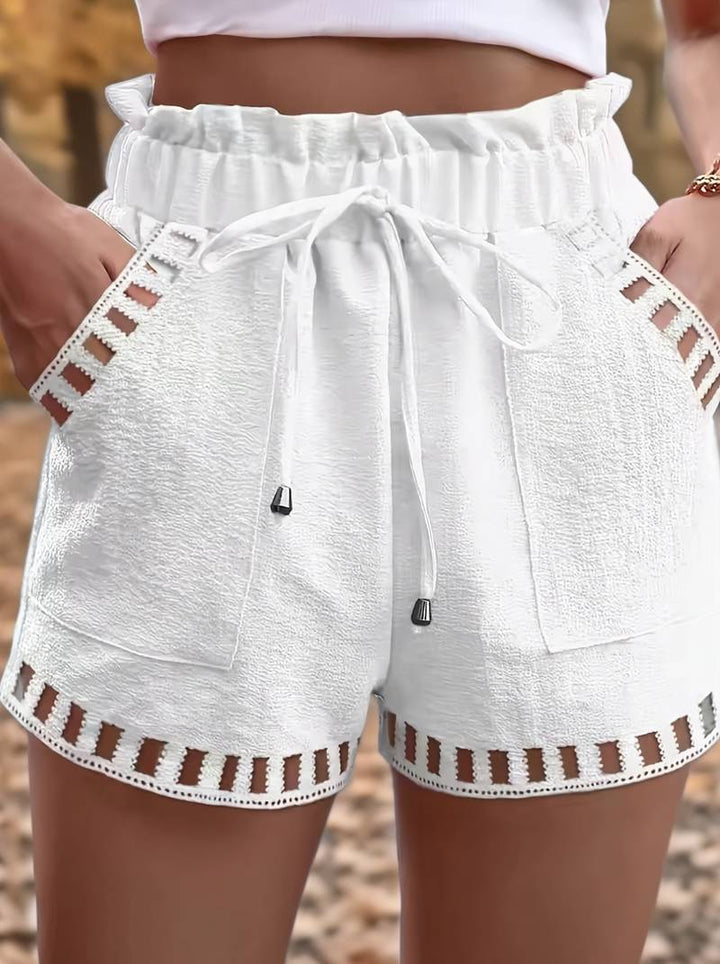 Mbakera - Pantalón Corto Informal Con Bolsillo Funcional De Cordón