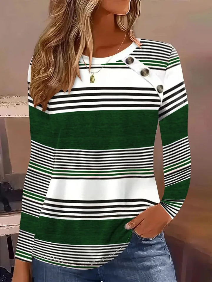 Lucie - Camisa De Manga Larga y Cuello Redondo