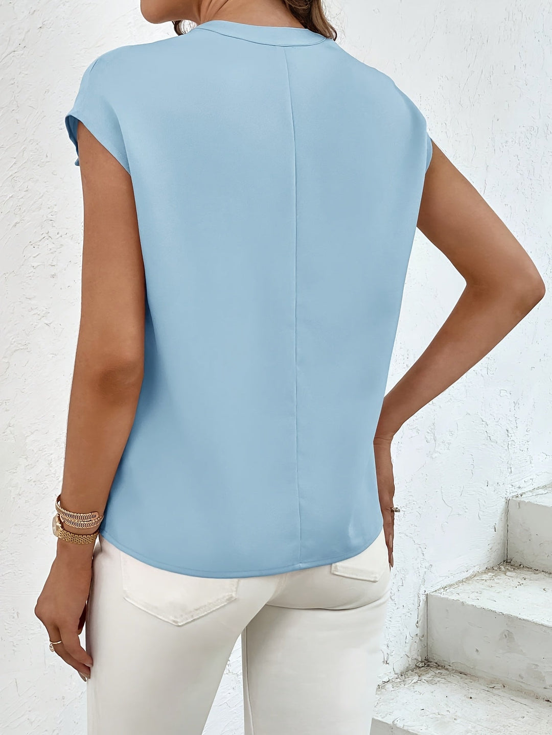 Marquita - Camisa Informal De Manga Corta Con Bolsillos Para El Verano