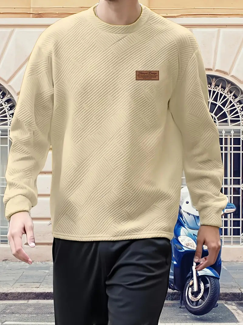 Malinga - Sudadera Informal Con Estampado Geométrico y Manga Larga