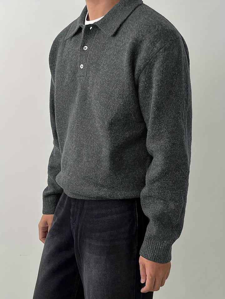 Eliran - Elegante Jersey de Manga Larga Con Cuello Alto