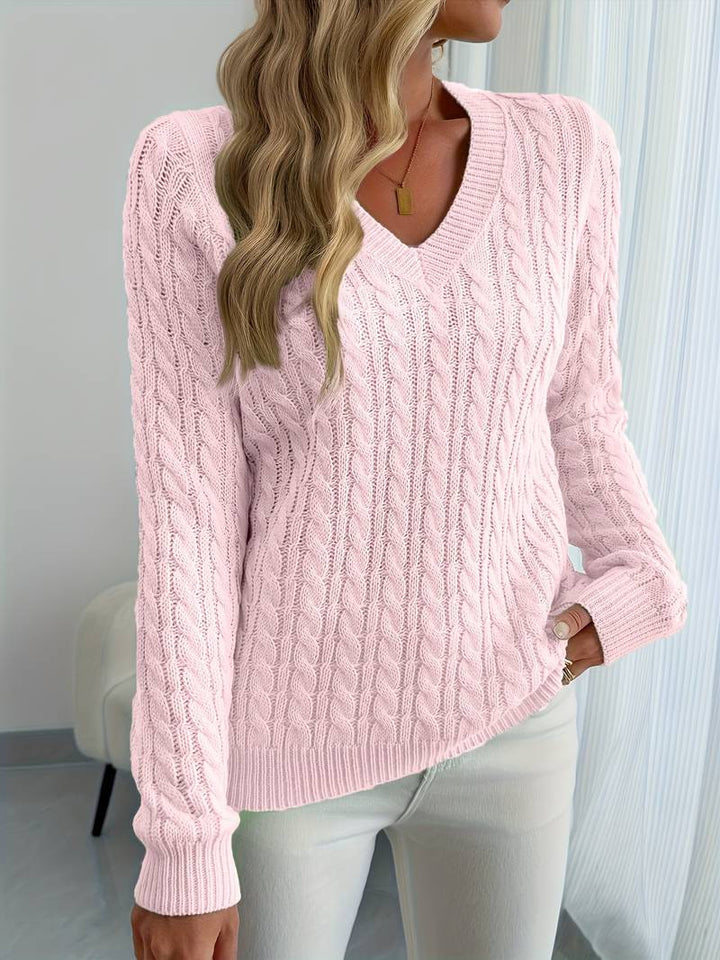 Zivah - Elegante Jersey Acanalado Con Cuello en V