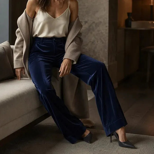 Jana - Pantalón De Pierna Ancha Y Cintura Alta