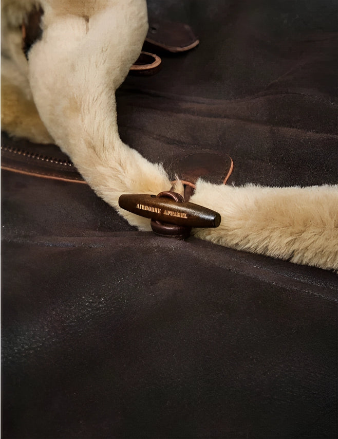 Detlef - Chaqueta de invierno estilo shearling
