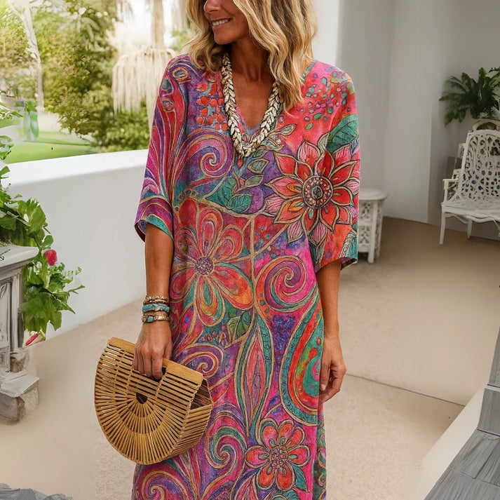 Maud - Vestido Floral En Mezcla De Algodón