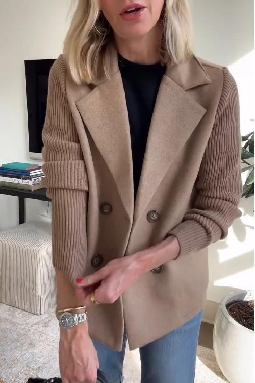Kittiya - Elegante Blazer De Punto Con Manga Larga