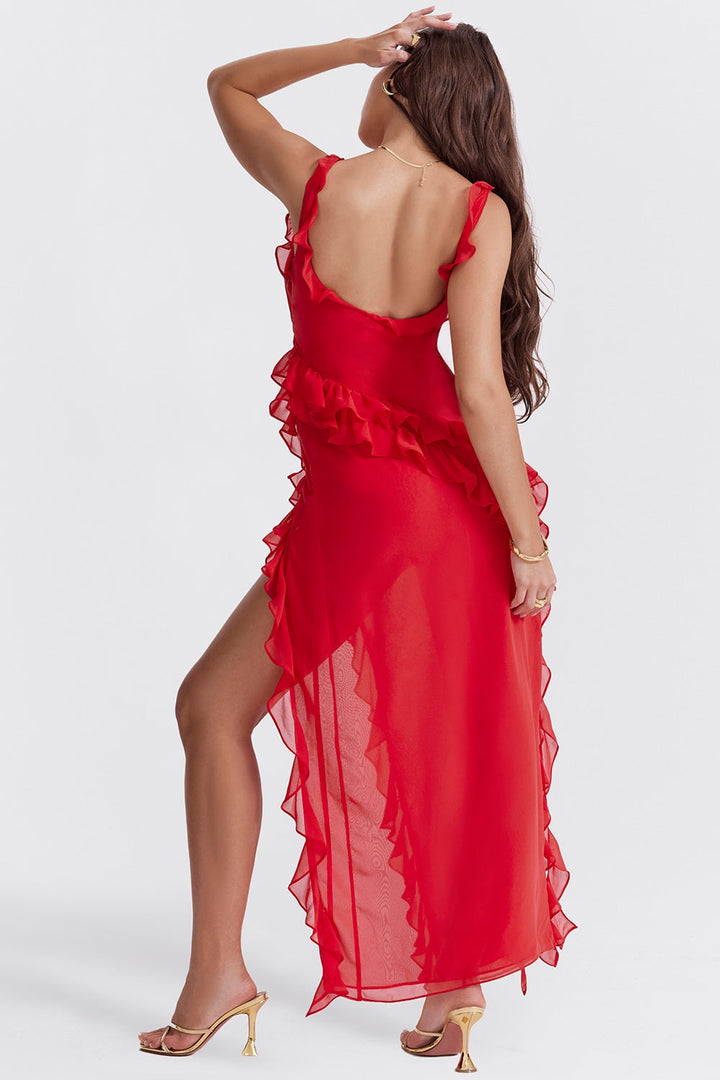 Mayumi - Vestido Largo Con Volantes