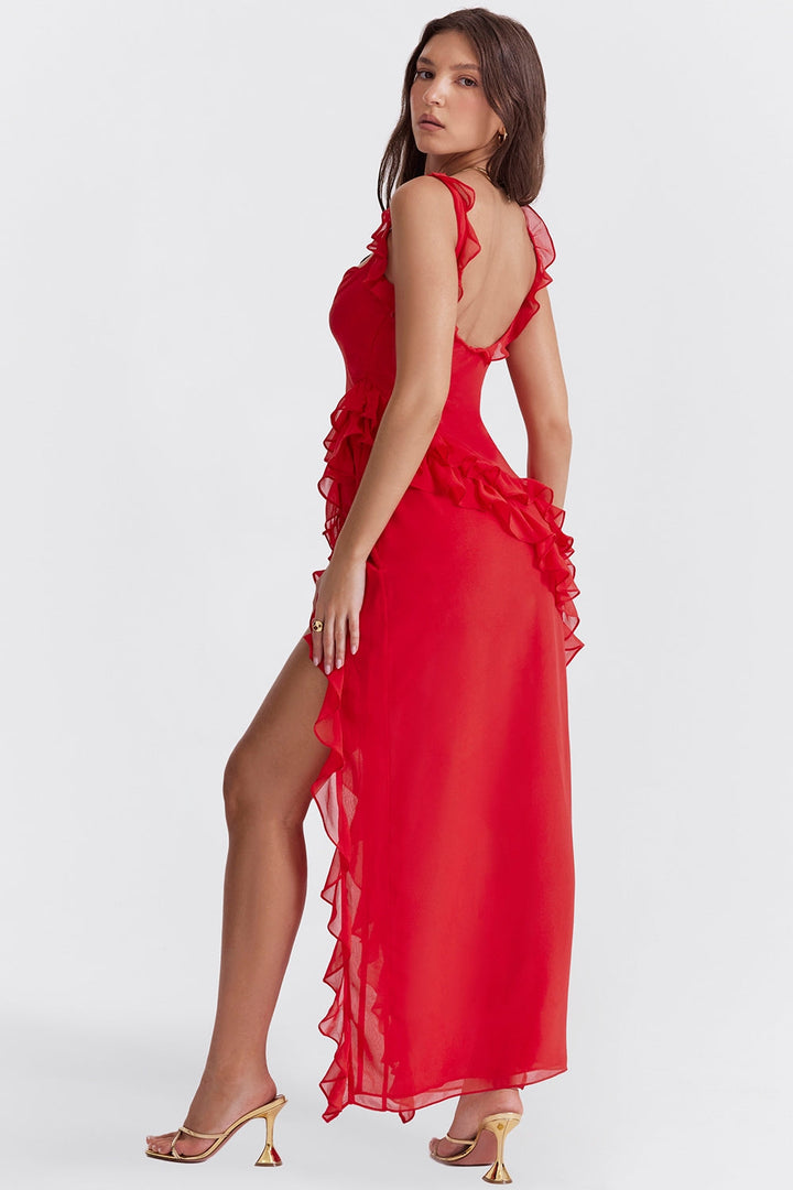 Mayumi - Vestido Largo Con Volantes