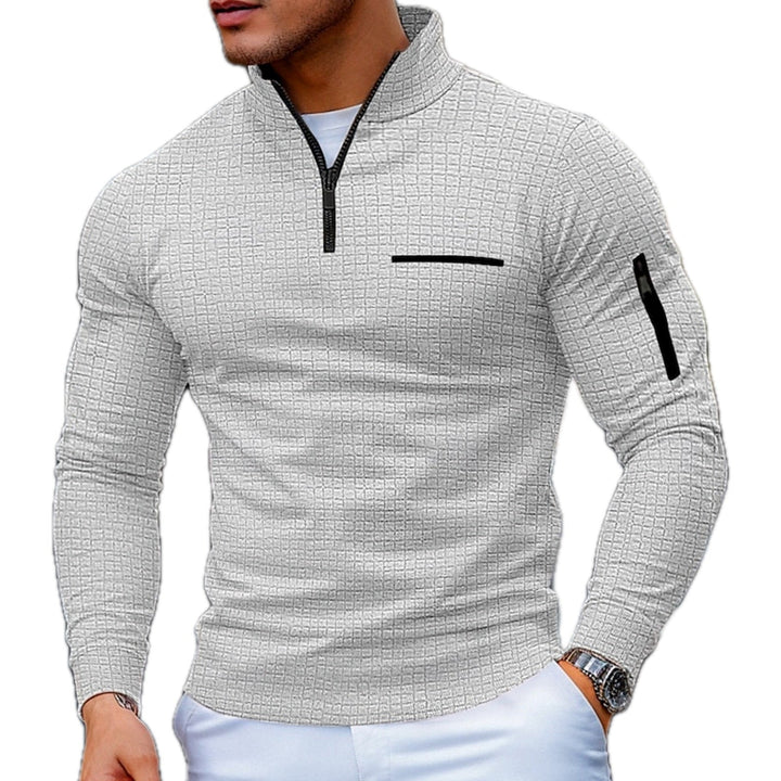 Morkan - Jersey Con Cremallera De Un Cuarto Y Textura