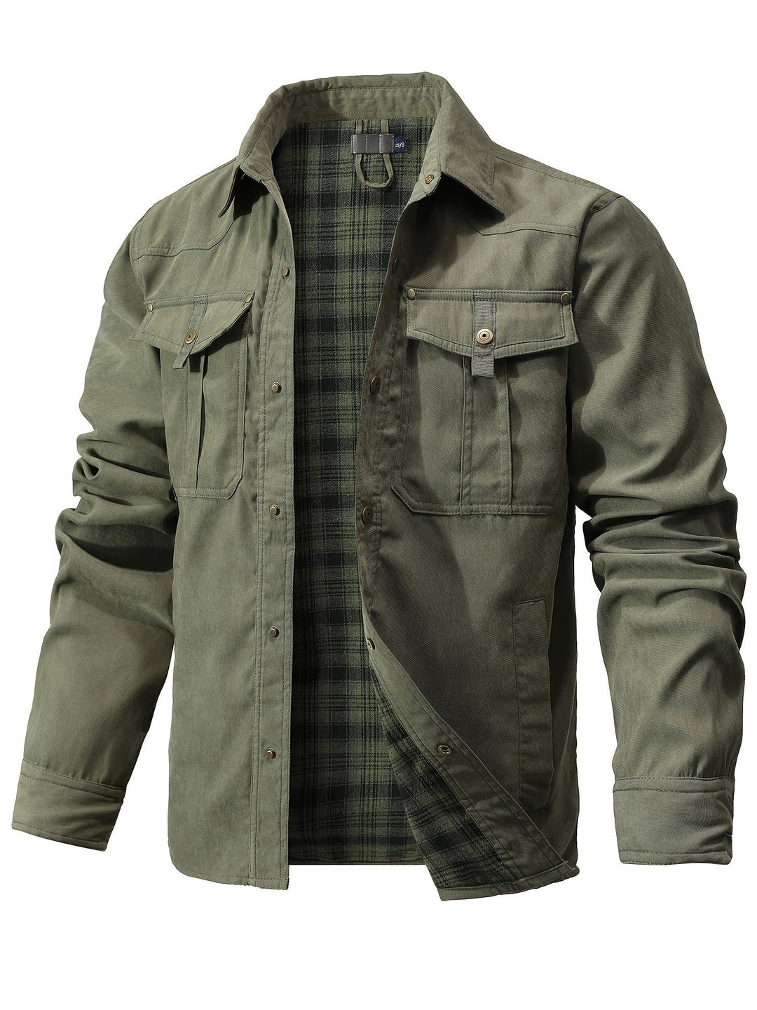 Evrypidis - Chaqueta Cargo Informal De Manga Larga