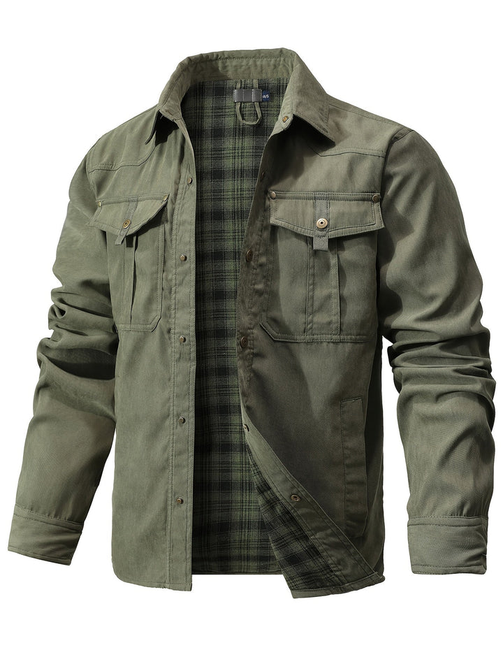 Evrypidis - Chaqueta Cargo Informal De Manga Larga
