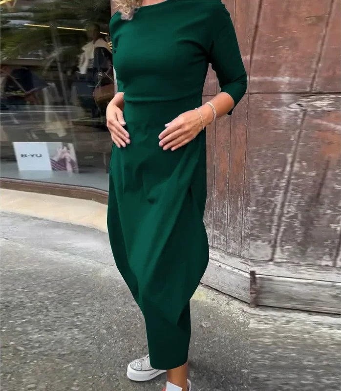 Vionel - Vestido De Poliéster De Manga Larga Con Bolsillos